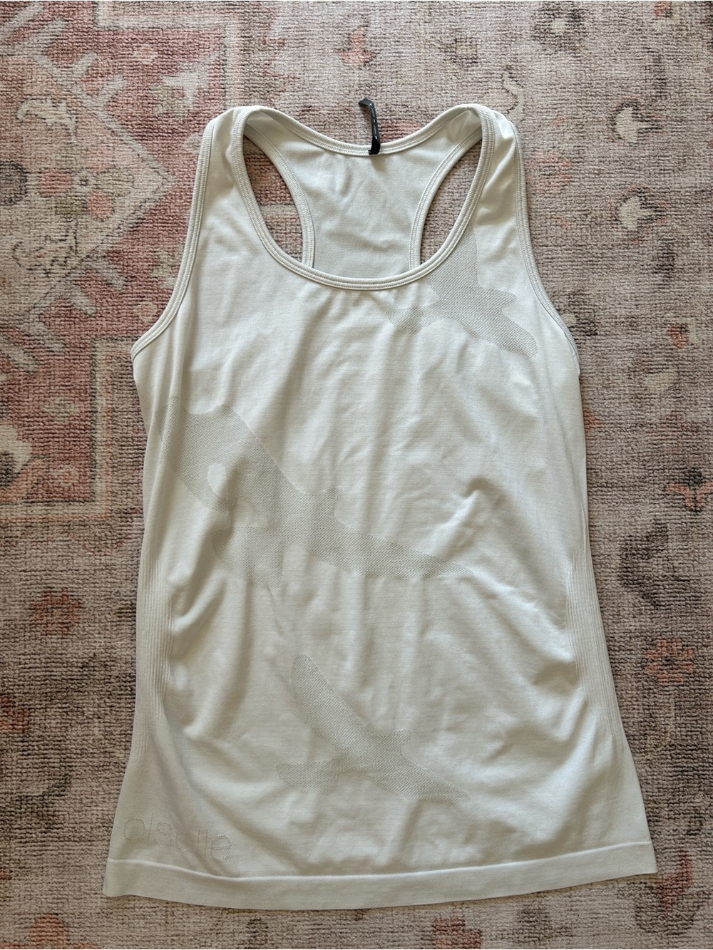 Oiselle Women’s Flyte Light Cream Racerback Tank Top